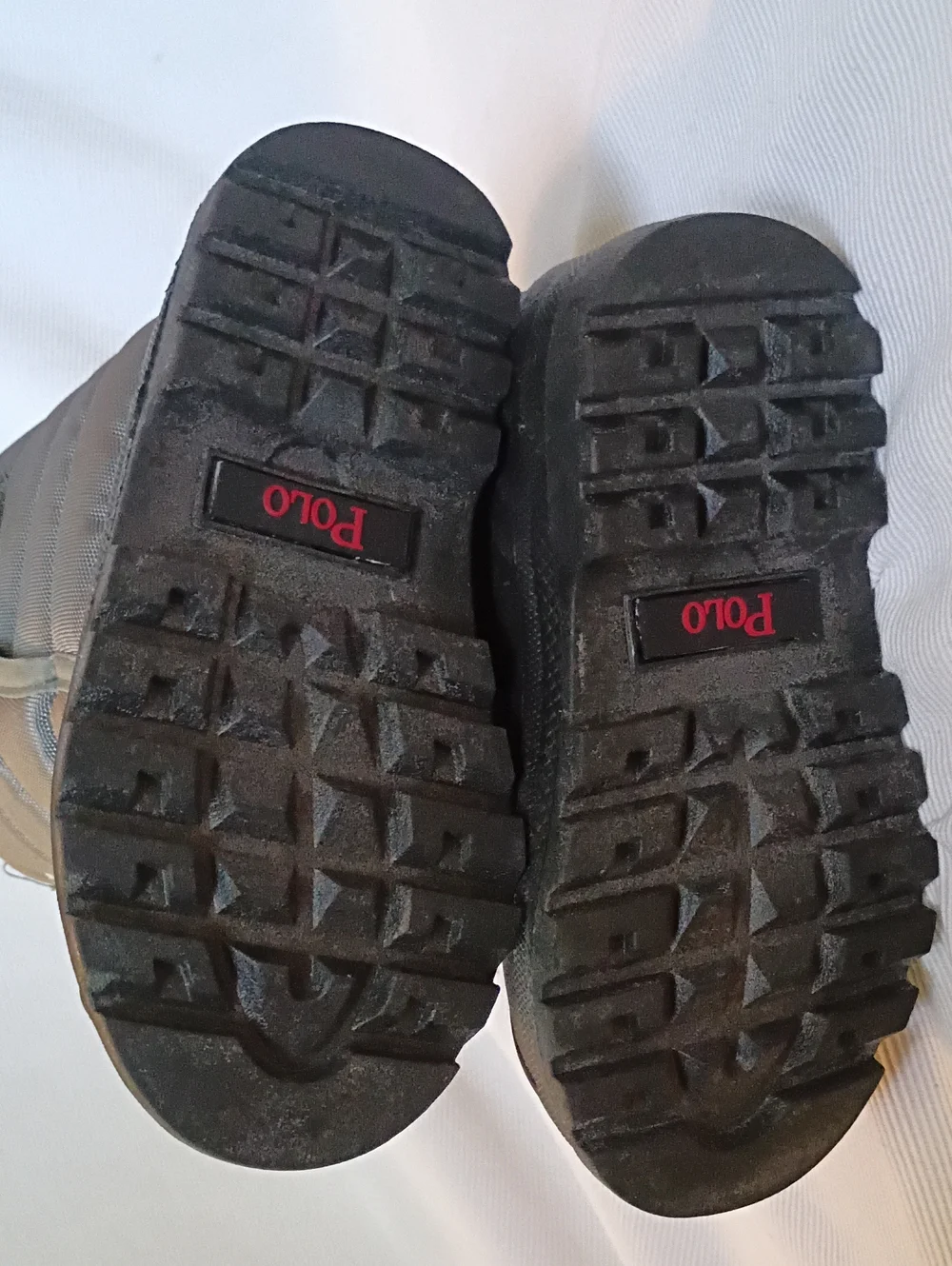 Polo by Ralph Lauren Grey & Black Kids Winter Boots